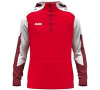 JAKO Sudadera con Capucha Unisex con Cremallera Dynamic, Rojo/Blanco/Rojo Oscuro, 3XL