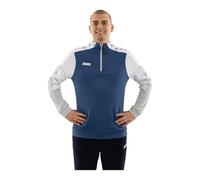 JAKO Sudadera con Capucha Unisex Cremallera Dynamic, Azul Noche/Blanco/Gris Claro, S