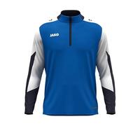 JAKO Sudadera unisex con cremallera Dynamic, azul real/blanco/azul marino, 3XL