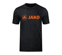 JAKO T-Shirt Camiseta Promo, Negro Jaspeado/Naranja neón, Extra-Large para Hombre