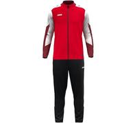 JAKO Traje de poliéster unisex Dynamic, rojo/blanco/rojo oscuro, L
