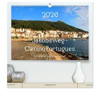 Jakobsweg - Camino Portugues (hochwertiger Premium Wandkalender 2026 DIN A2 quer), Kunstdruck in Hochglanz: Pilgerweg entlang der portugiesischen Küste von Porto nach Santiago de Compostela