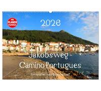 Jakobsweg - Camino Portugues (Wandkalender 2026 DIN A2 quer), CALVENDO Monatskalender: Pilgerweg entlang der portugiesischen Küste von Porto nach Santiago de Compostela