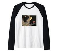 Jakuchu - Arbusto de rosas japonés Camiseta Manga Raglan