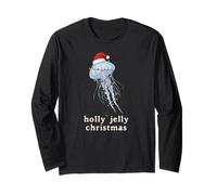 Jalea de Acebo Navidad Divertida Medusa Festiva Criatura Marina Manga Larga