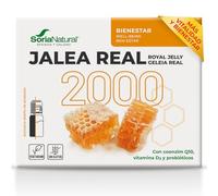 Jalea Real 2000 Liofilizada - Con Coenzima Q10, Vitamina D3 y Probióticos - Energía y Vitalidad Diaria - Refuerzo Nutricional Integral - 20 Viales - Soria Natural
