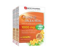 Jalea Real para revitalizar el organismo y ayudar a las defensas. PACK DUO FORTÉ JALEA REAL 1000MG Dos cajas de 20 Ampollas - Forté Pharma