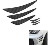 JALILAN Set de 6 Canards de Parachoques Delantero para BMW X1 2 (II) F48 I 2015-2022, Fibra de Carbono Splitter Fins Aletas de Spoiler Tiras de Protección