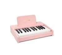 JALOKEE Teclado de piano infantil, piano digital para niños, instrumento musical educativo de juguete, juguete de madera para niños y niñas mayores de 3 años (Rosa, 25 Teclas)