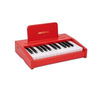 JALOKEE Teclado de piano infantil, piano digital para niños, instrumento musical educativo de juguete, piano de madera para niños y niñas mayores de 3 años (Rojo, 25 Teclas)