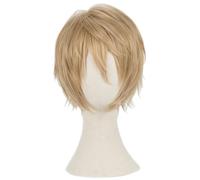 JALopy Anime Peluca Danganronpa Byakuya Togami Cosplay Peluca,Short Flaxen Peluca,Halloween Peluca,para Carnaval Navidad Fiesta,Peluca Diaria