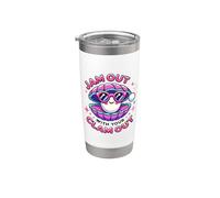 Jam Out With Your Clam Out, divertida fiesta, club, noche de chicas Vaso térmico de acero inoxidable de doble pared