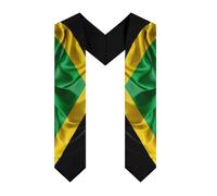 Jamaica Bandera de Jamaica 1 Estola de Graduación Chal de Graduación Banda para Estudiante Graduado en el Extranjero Estudios Internacionales 2026 Chales Gruesos Decoración Presente