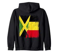 Jamaica Bélgica Media Bandera Jamaicana Belga Jersey Sudadera con Capucha