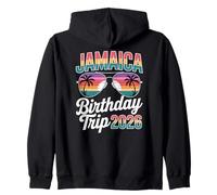 Jamaica Birthday Trip 2026, Gafas de Sol de Playa con Puesta de Sol Tropical Sudadera con Capucha