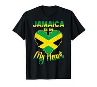 Jamaica está en mi corazón Bandera de Jamaica Orgulloso jamaicano Camiseta