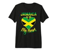 Jamaica está en mi corazón Bandera de Jamaica Orgulloso jamaicano Camiseta Premium