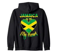Jamaica está en mi corazón Bandera de Jamaica Orgulloso jamaicano Sudadera con Capucha
