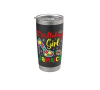 Jamaica - Fiesta de cumpleaños para niña, tripulación jamaicana para mujeres y niñas Vaso térmico de acero inoxidable de doble pared
