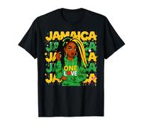 Jamaica Jamaica Chica Mujeres Reggae Rasta Cultura Caribe Camiseta