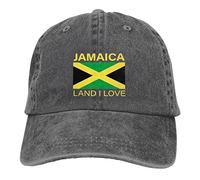 Jamaica Land I Love Jamaican Flag Gorra de béisbol para Adultos, Unisex, Ajustable, Sombrero de Vaquero para Hombre y Mujer