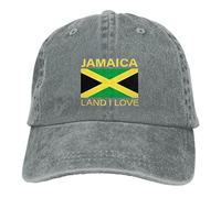 Jamaica Land I Love Jamaican Flag Gorra de béisbol para Adultos, Unisex, Ajustable, Sombrero de Vaquero para Hombre y Mujer