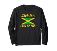 Jamaica Land We Love Bandera Jamaicana Carnaval Caribe Manga Larga