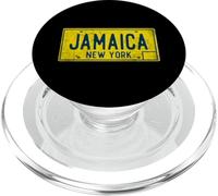 Jamaica New York Queens Old Retro - Placa de matrícula Envejecida PopSockets PopGrip para MagSafe