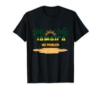 Jamaica No Hay Problema Vacaciones en la Playa Tropical Camiseta, Hombre, Negro, 3XL