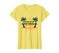 Jamaica No Hay Problema Vacaciones en la Playa Tropical Camiseta, Mujer, Limón, L