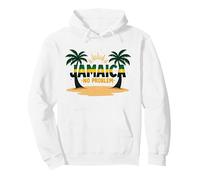 Jamaica No Hay Problema Vacaciones en la Playa Tropical Sudadera con Capucha, Unisex para Adultos, Blanco, XL