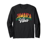 Jamaica Vibes Pride Reggae Rasta Colors Caribbean Manga Larga