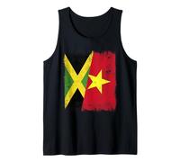 Jamaica Vietnam Media Bandera Jamaicana Vietnamita Historia Camiseta sin Mangas