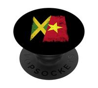 Jamaica Vietnam Media Bandera Jamaicana Vietnamita Historia PopSockets PopGrip Adhesivo