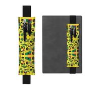 Jamaican Elements - Soporte ajustable de piel para bolígrafos, cuadernos, calendarios, tableta, banda elástica y soporte para lápices