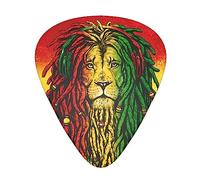 jamaican rasta flag rastafarian reggae lion Guitar Picks Juego completo de regalo para guitarrista Celuloide Mediano 12 Paquete en caja Regalo para guitarristas Hombres y mujeres