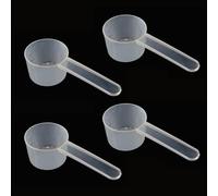 JAMAKALA 4 cucharas medidoras, 20 g, 40 ml, cuchara medidora de plástico transparente, cuchara para polvo, cuchara de proteínas, para utensilios de cocina, para café en polvo