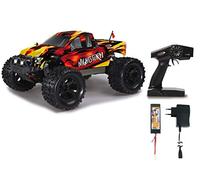 Jamara 059737 - Nightstorm Monstertruck BL 4WD 1:10 Lipo 2,4GHz - Funcionamiento multijugador, Motor Brushless, Tracción Integral, Faros LED