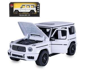 JAMARA 402265 Mercedes-AMG G 63 Diecast 1:24 Blanco Modelo Coche Metal Miniatura Modelo Coleccionista Juguete Coche Niños Idea de Regalo