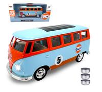 JAMARA 402602 Volkswagen T1 Diecast 1:30 incluye pilas de botón, modelo de coche de juguete, coche infantil, modelo de vehículos en miniatura, regalo para niños, puertas de apertura y cierre manual