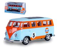 JAMARA 402604 Volkswagen T1 Diecast 1:38 - Modelo de Coche de Juguete, Coche para niños, Modelo de vehículos en Miniatura, Idea de Regalo para niños, Puertas manualmente Abierto/Cierre, Motor de