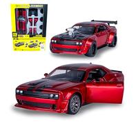 JAMARA 402614 Dodge Challenger SRT Jailbreak Diecast 1:36 2 en 1 - Modelo de Coche de Juguete, Coche Infantil, Modelo Mini vehículos, Idea de Regalo para niños, Apertura y Cierre Manual de Puertas