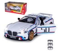 JAMARA 402622 BMW 3.0 CSL Diecast 1:34 incluye pilas de botón - Modelo de coche de juguete, modelo de coche para niños, modelo de vehículos en miniatura, idea de regalo para niños, puertas de apertura