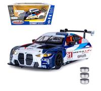JAMARA 402625 BMW M4 GT3 Diecast 1:24 Incluye Pilas de botón - Modelo de Coche de Juguete, Coche Infantil, Modelo de vehículos en Miniatura, Idea de Regalo para niños, Puertas manualmente Abierto