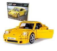 JAMARA 402854 CADA RUF CTR 2017 Yellowbird 1:12 Bricks, coche de juguete, coche de carreras deportivo para niños a partir de 8 años, juego de bloques de sujeción, idea de regalo para niños, puertas
