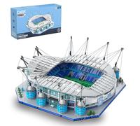 JAMARA 402904 Cada Etihad Stadion Manchester City FC Bricks, a partir de 14 años, juego de bloques de construcción, modelo grande, paquete de bloques de construcción, diseño detallado, luz LED