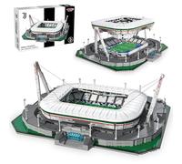 JAMARA 402905 Cada Allianz Stadion Juventus Turin Bricks, a Partir de 14 años, Juego de Bloques de construcción, Modelo Grande, diseño detallado, luz LED con 8 Modos de luz, Onda de Ventilador