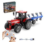 JAMARA 402908 Cada Tractor con arado 1:17 2,4 GHz Bricks RC Bloques de sujeción Agricultura Tractor Modelo Kit de construcción teledirigido Juguetes Niños a Partir de 8 años Idea de Regalo