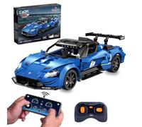 JAMARA 402936 Cada Maserati GT2 1:14 2,4 GHz Bricks Azul, teledirigido a través de la aplicación, 549 Piezas, Juguete técnico para niños, Idea de Regalo para niños a Partir de 6 años