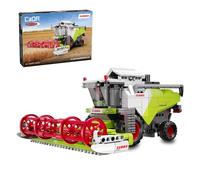 JAMARA 402946 Cada Claas Dominator 370 1:24 Bricks, Juego técnico Compuesto por 384 Bloques de sujeción, Piezas móviles, Modelo agrícola con Licencia para la Granja, a Partir de 8 años
